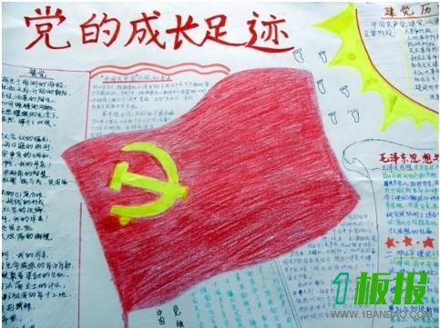 红色足迹手抄报图片2