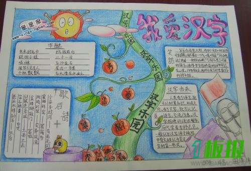 我爱汉字手抄报图片大全2