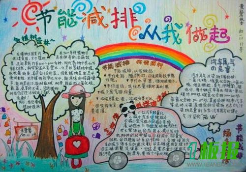 节约能源手抄报图片1