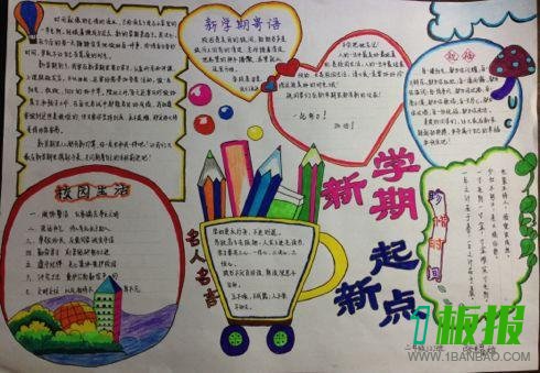 我的新学期宣言手抄报1