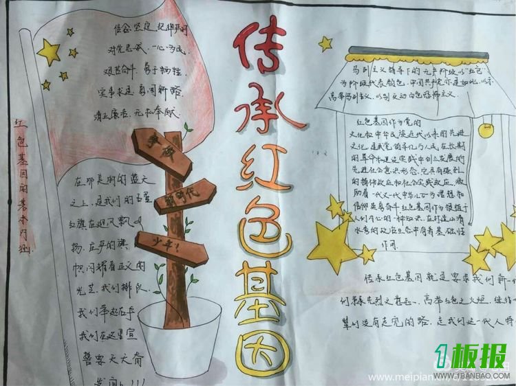 传承红色基因手抄报图片大全6