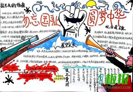 勿忘国耻手抄报图片大全1
