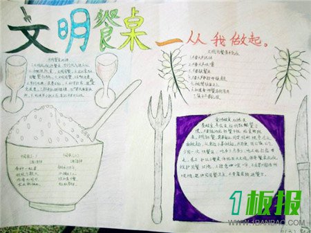 文明餐桌手抄报图片大全2