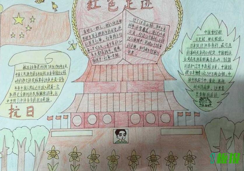 西柏坡手抄报图片大全