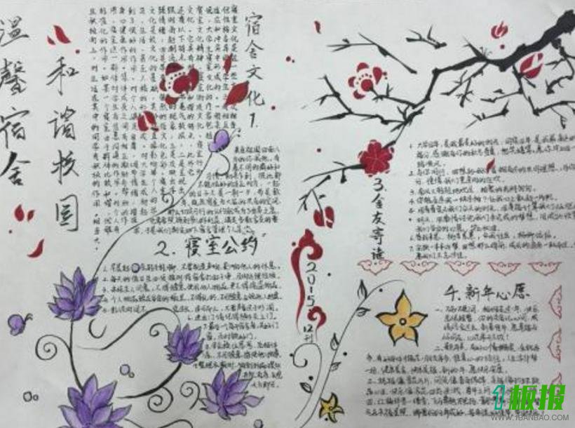 寝室安全手抄报图片