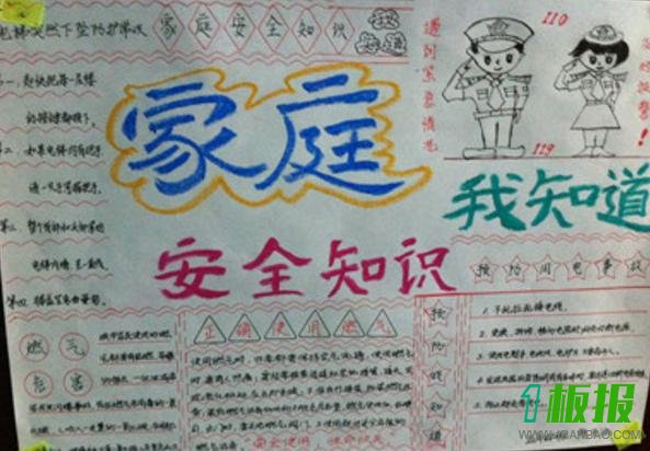 家庭安全手抄报图片大全