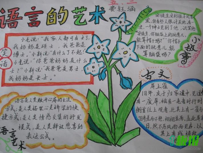 语言的艺术手抄报图片大全