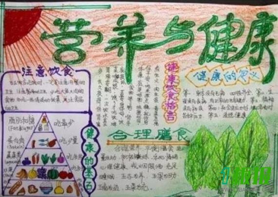 学生营养日手抄报图片