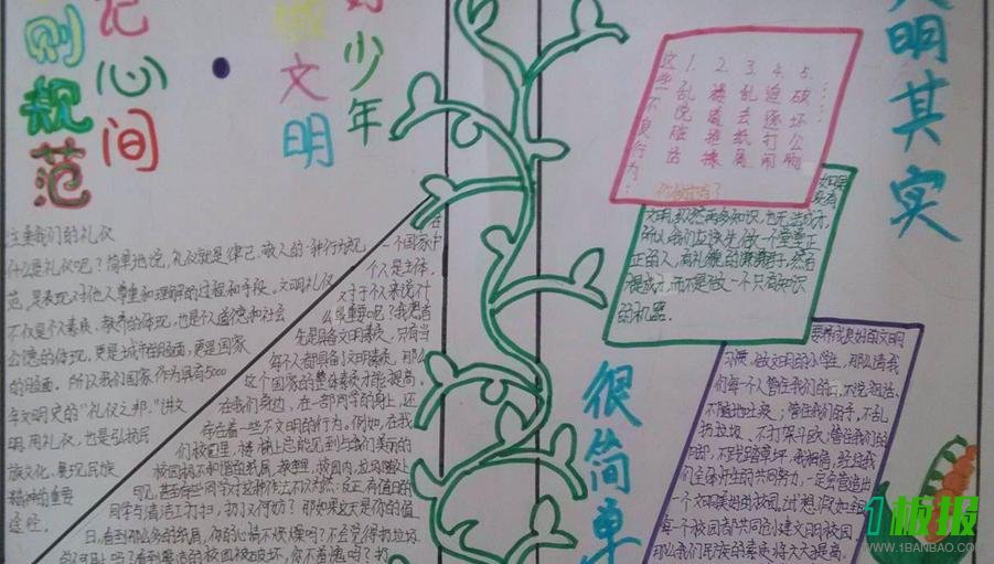 争做文明好少年手抄报图片大全