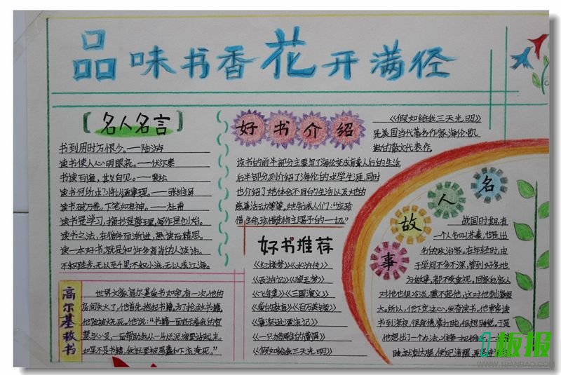 品味书香手抄报图片大全1