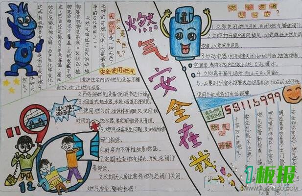 用气安全手抄报图片大全1