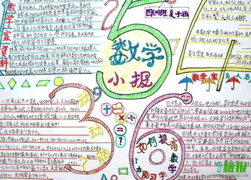小学数学手抄报图片大全
