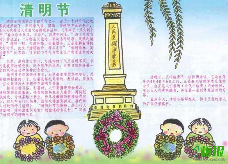 二十四节气清明手抄报
