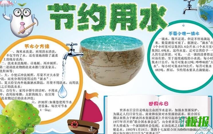 节约用水手抄报