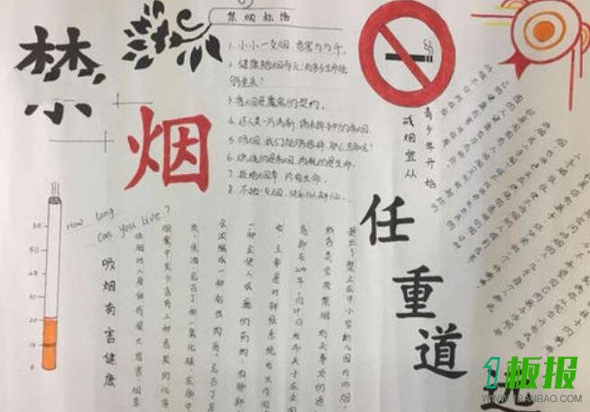 禁烟手抄报