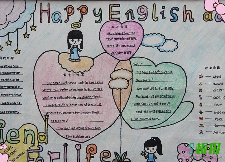 快乐英语手抄报