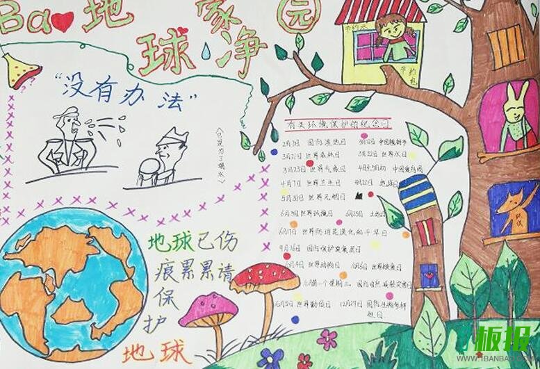 保护地球手抄报