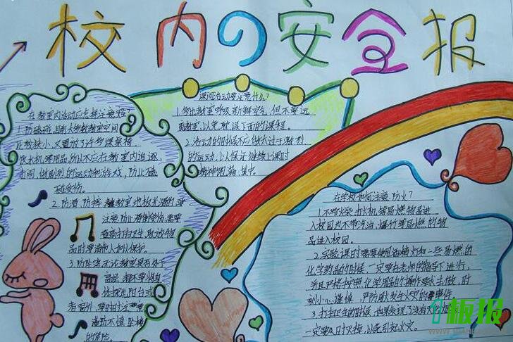 校园安全手抄报