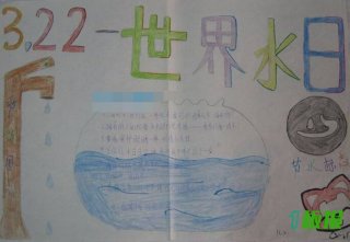 3.22世界水日主题绘画优秀